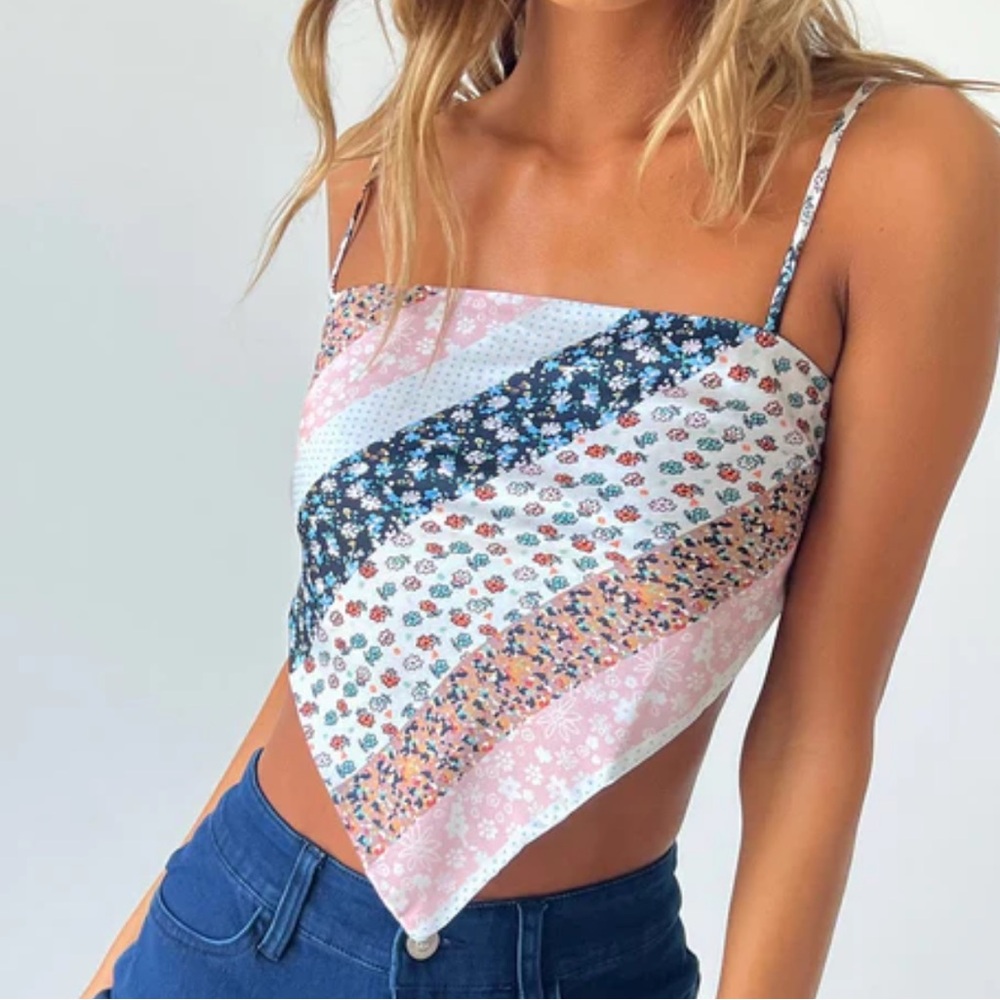 Princess polly floral tie back tank top